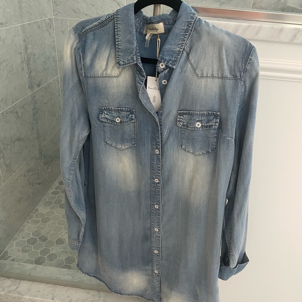 Vanilla Bay Light Blue Denim Dress